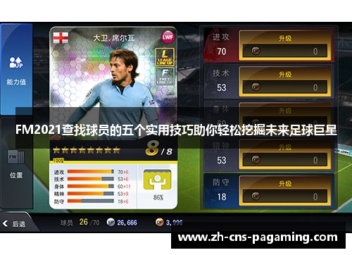 FM2021查找球员的五个实用技巧助你轻松挖掘未来足球巨星 FM2021查找球员的五个实用技巧助你轻松挖掘未来足球巨星