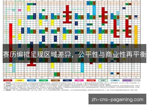 赛历编排呈现区域差异,公平性与商业性再平衡 赛历编排呈现区域差异,公平性与商业性再平衡